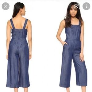 Club Monaco Indigo Wide-Leg Denim Jumpsuit